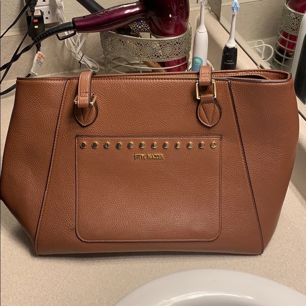 Steve Madden camel color faux leather purse